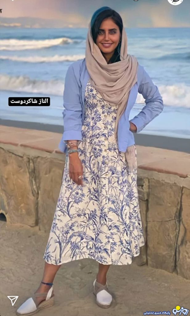 استایل متفاوت الناز شاکردوست در کنار ساحل/عکس