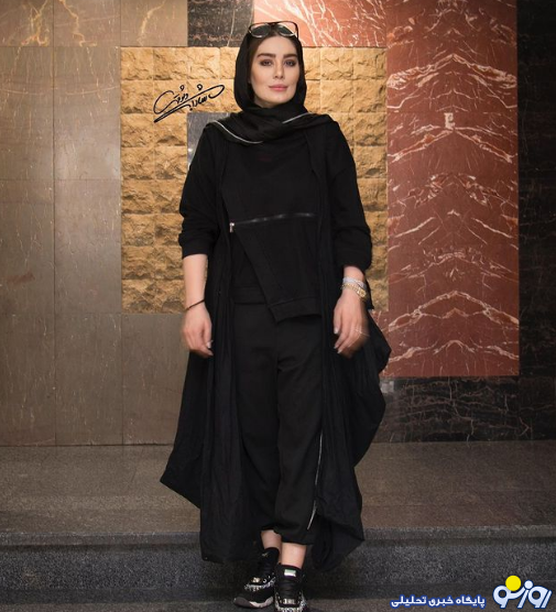 عکس جدید سحر قریشی با تیپ مشکی
