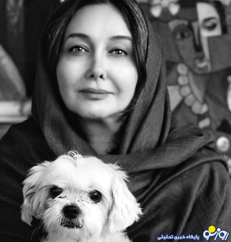 کتایون ریاحی در کنار حیوان خانگی اش! عکس