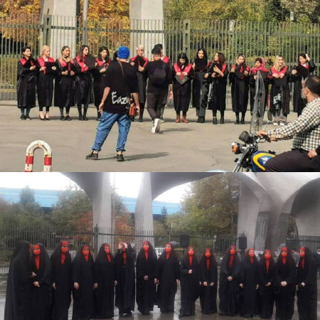 عکس جواب عکس؛ دو مدل دختر، مقابل یک دانشگاه عکس جواب عکس؛ دو مدل دختر، مقابل یک دانشگاه
