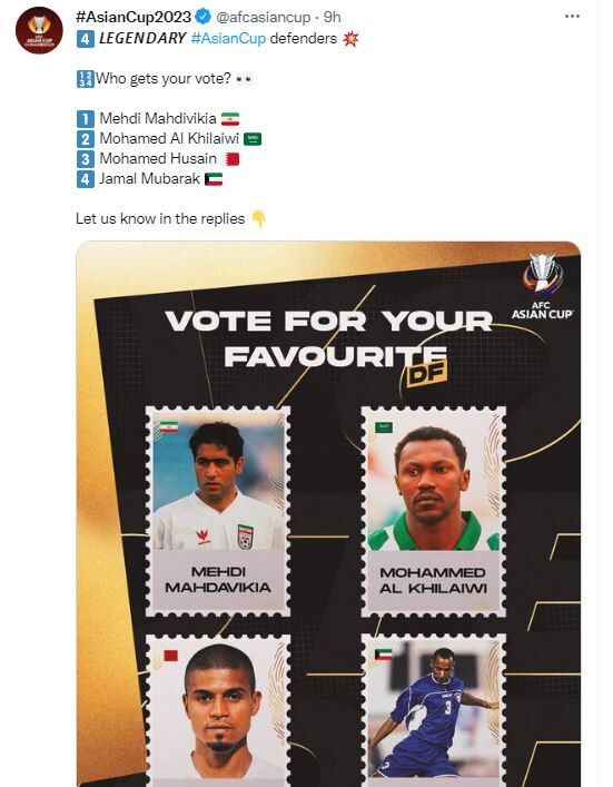 یک پرسپولیسی نامزد عنوان بهترین مدافع تاریخ آسیا یک پرسپولیسی نامزد عنوان بهترین مدافع تاریخ آسیا