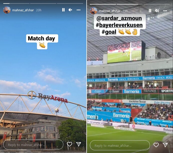 عکس‌های مهناز افشار از بازی سردار آزمون در آلمان