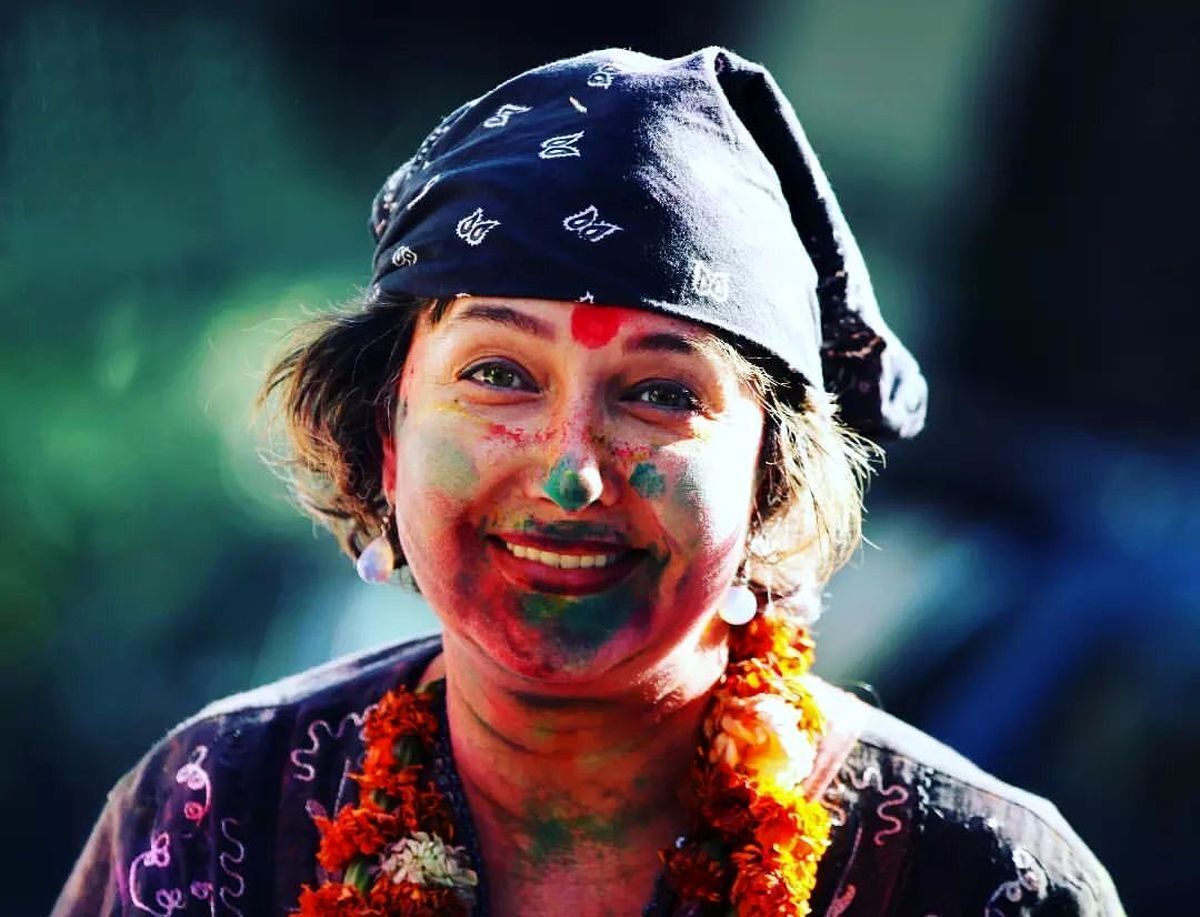 کتایون ریاحی  صورتش را رنگ کاری کرد/عکس