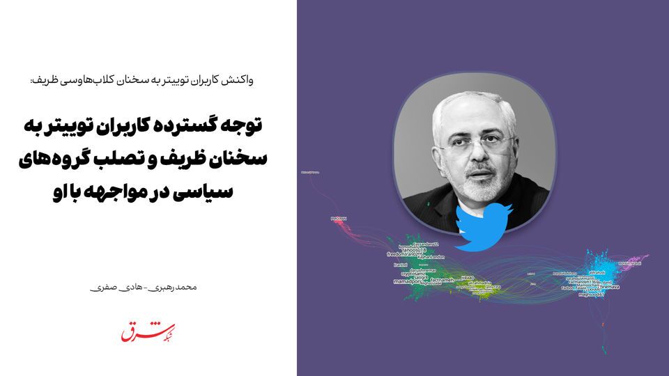 توجه گسترده کاربران توییتر به سخنان ظریف و تصلب گروه‌های سیاسی در مواجهه با او