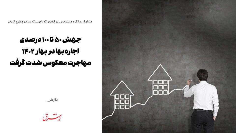 جهش ۵۰ تا ۱۰۰ درصدی اجارهبها در بهار ۱۴۰۲/ مهاجرت معکوس شدت گرفت جهش ۵۰ تا ۱۰۰ درصدی اجارهبها در بهار ۱۴۰۲/ مهاجرت معکوس شدت گرفت
