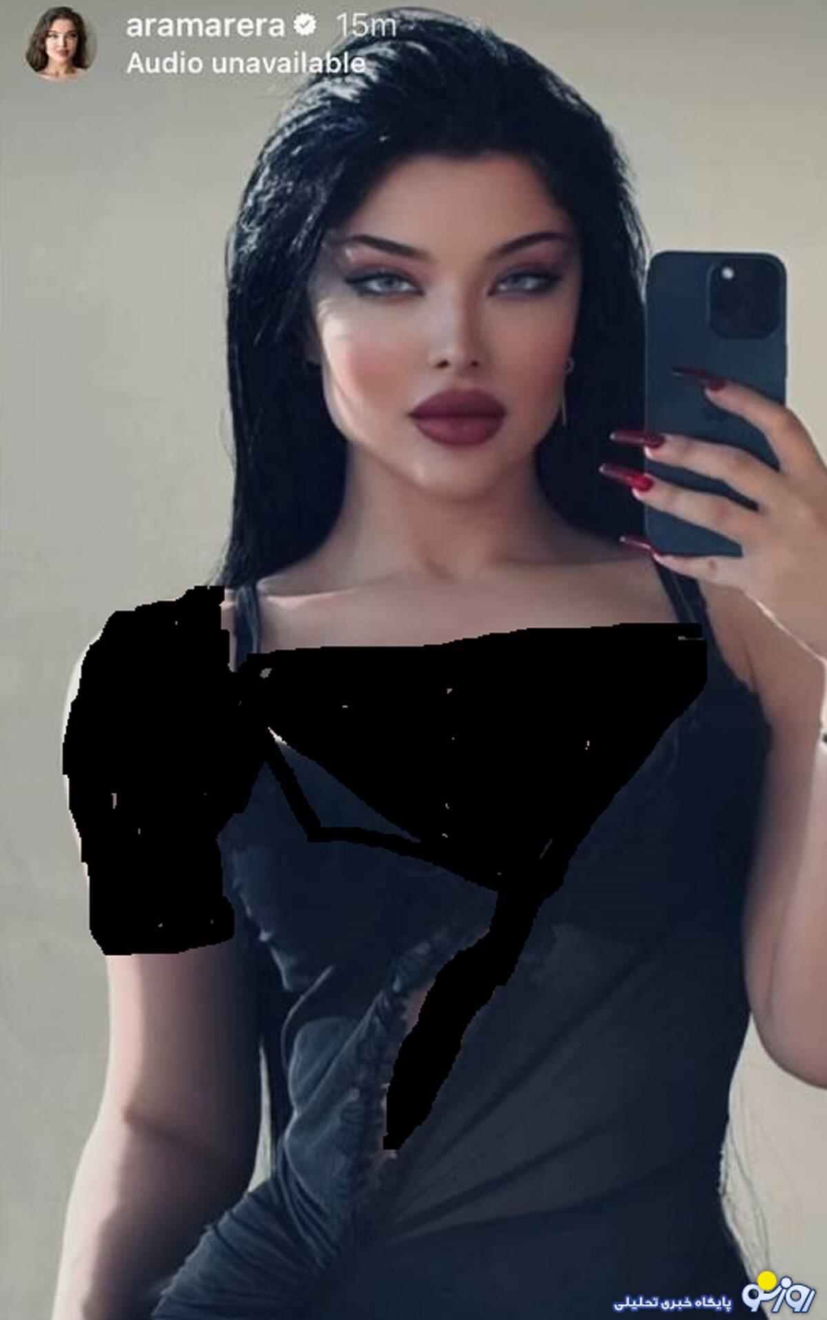 استایل جنجالی آرام جوینده با تم مشکی/عکس استایل جنجالی آرام جوینده با تم مشکی/عکس