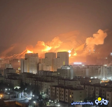 تصویری از انفجار در غرب تهران