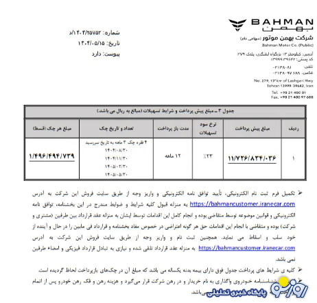 فروش فوری خودرو ریسپکت ۲ بهمن موتور از فردا - ۱۹ مرداد