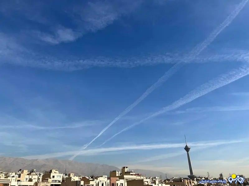 ماجرای خطوط دود عجیب در آسمان تهران