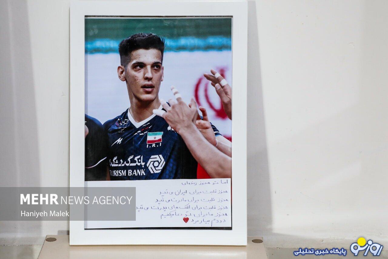 تصاویر دردناک از مراسم خاکسپاری صابر کاظمی