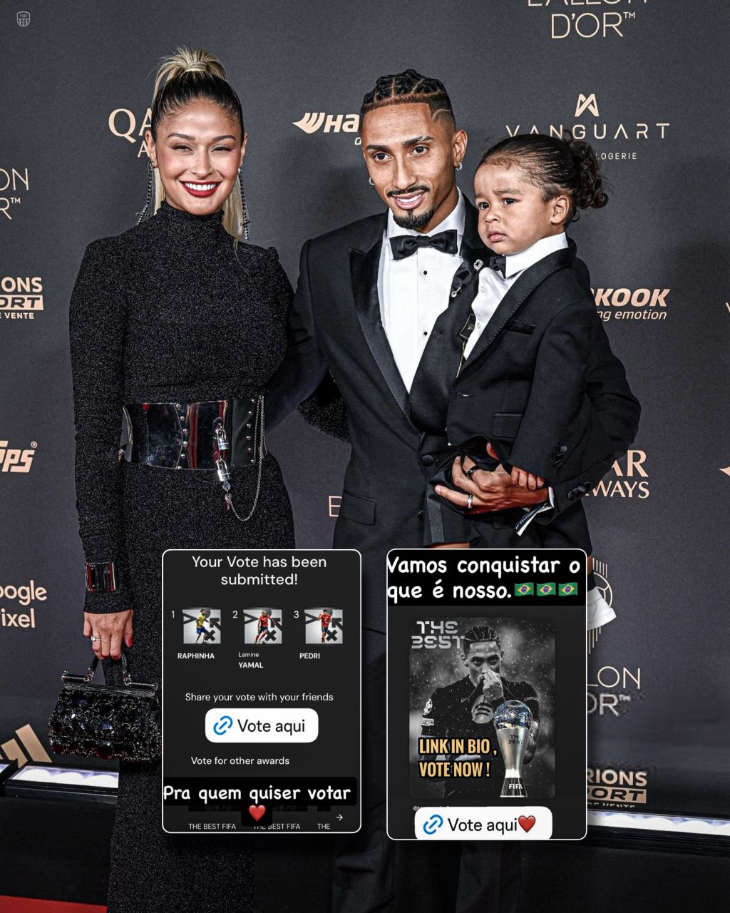 عکس|درخواست ضد یامال همسر رافینیا از هواداران بارسلونا!