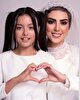 ژست احساسی نیلوفر شهیدی با لباس عروس در کنار دو دختر خوانده‌اش/عکس