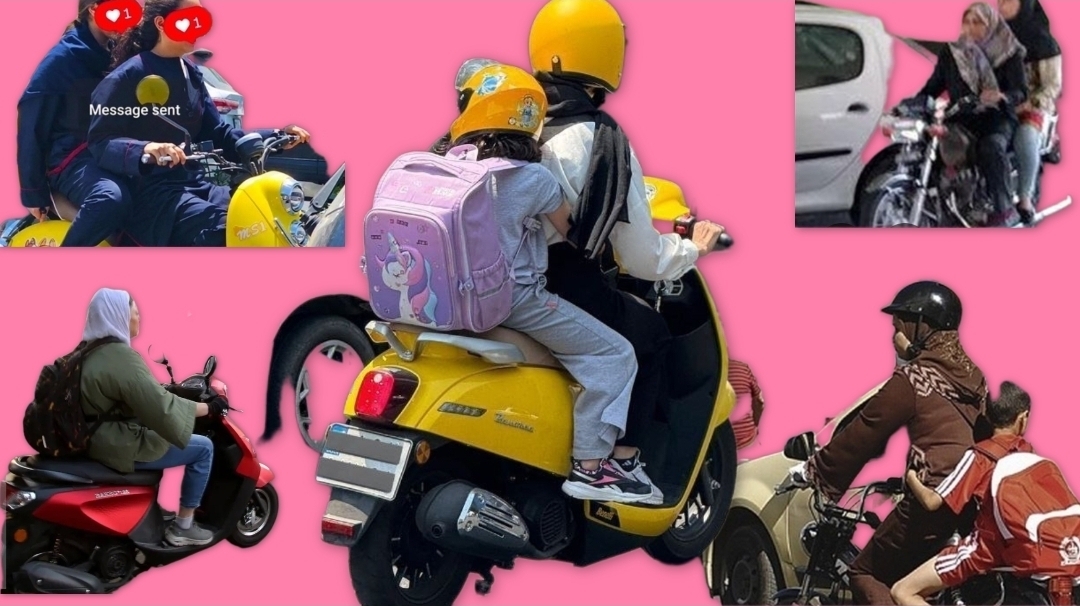 زنان موتورسوار به مدرسه رسیدند / ترکنشینی دانشآموزان روی خط ریسک