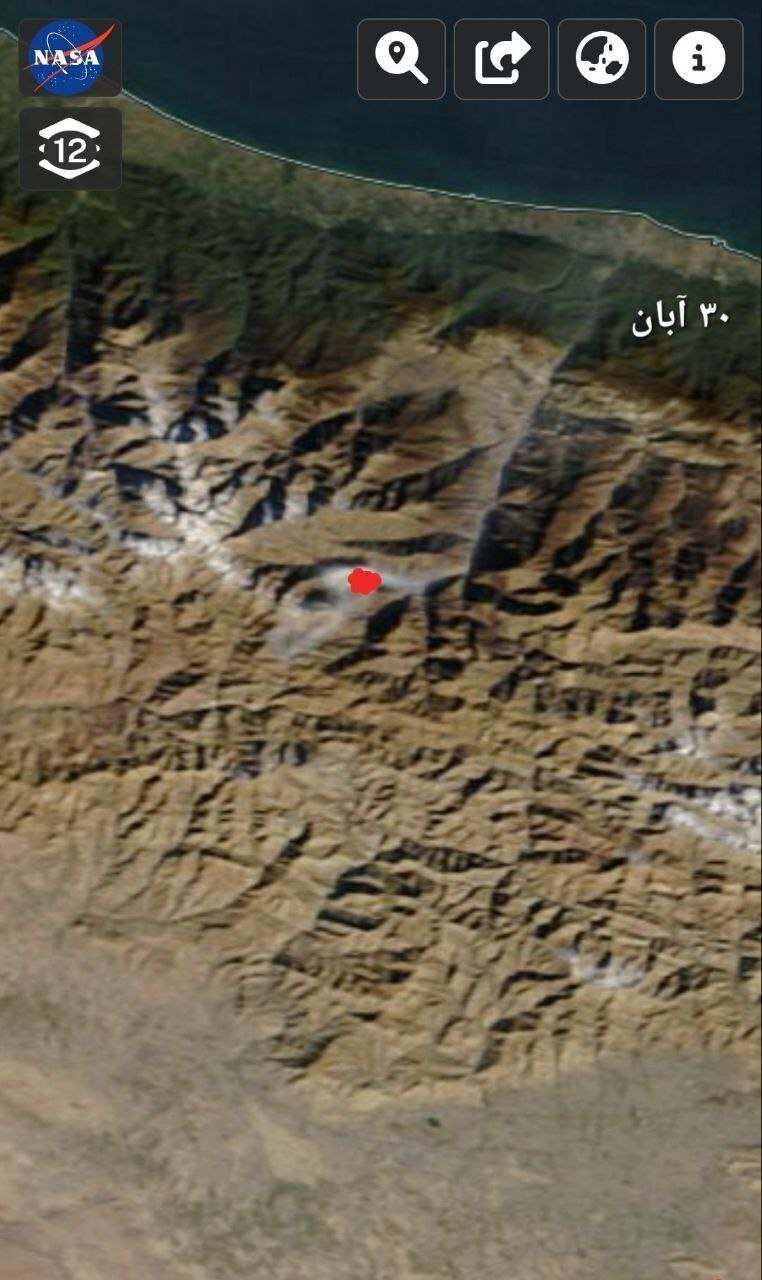 لحظاتی پیش ناسا آتش‌سوزی هیرکانی را ثبت کرد