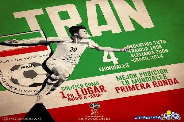 آزمون بر روی پوستر ایران در جام جهانی +عکس